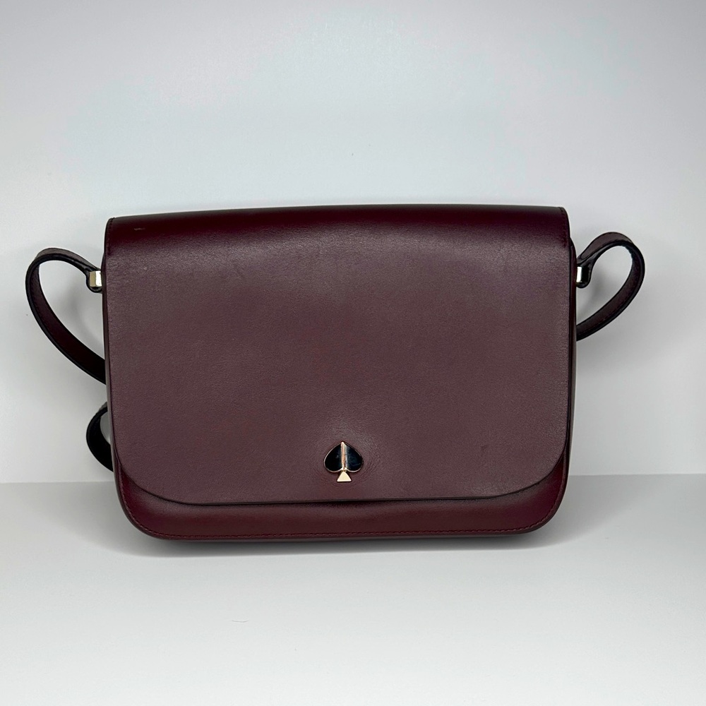 Kate Spade Nicola medium flap purse in purple